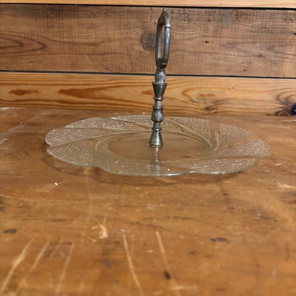Vintage Glass Serving Tray - Picture 2 of 3